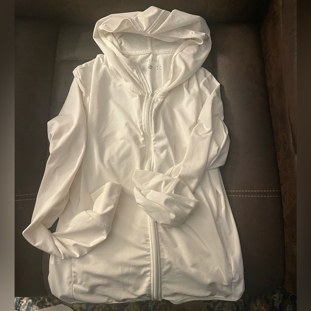 Love Tree Zip Up Hoodie Jacket with Thumb Holes Size Large